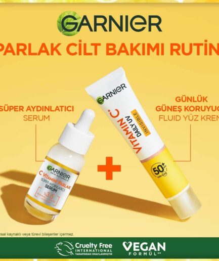 ضد آفتاب فلوئیدی ویتامین C بی رنگ SPF 50 گارنیر | Garnier