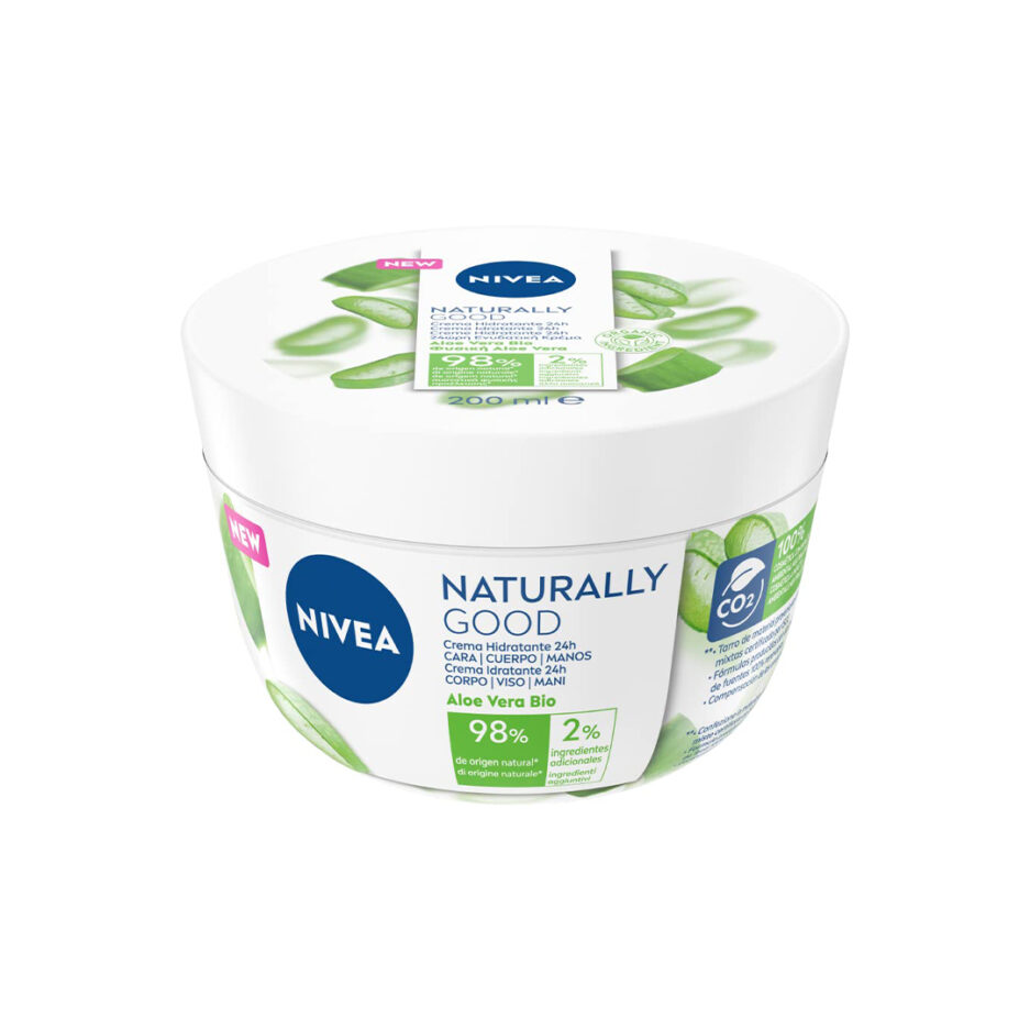 کرم آبرسان آلوئه ورا 98% NATURALLY GOOD مناسب پوست خشک حجم 200 میل نیوا | Nivea