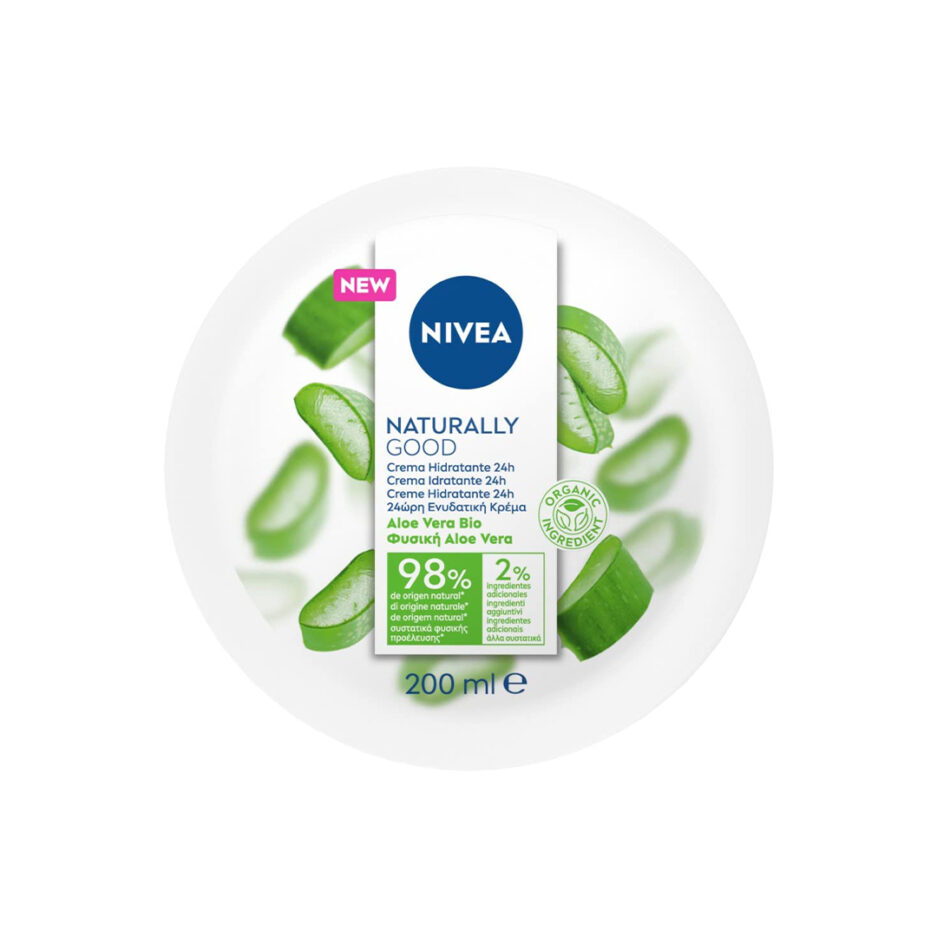کرم آبرسان آلوئه ورا 98% NATURALLY GOOD مناسب پوست خشک حجم 200 میل نیوا | Nivea - Image 2