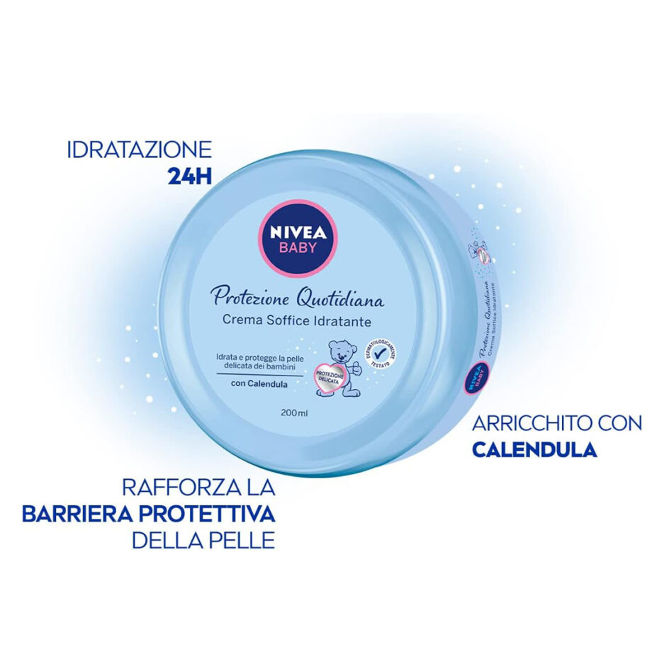کرم مرطوب کننده بدن و صورت کودک حاوی عصاره کالاندولا و پانتنول حجم 200 میل نیوا | Nivea - Image 2