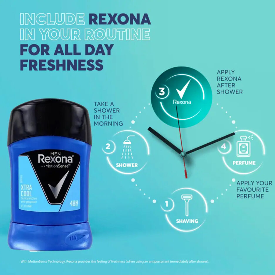 مام صابونی مردانه مدل Extra Cool حجم 40 میل رکسونا | Rexona - Image 2