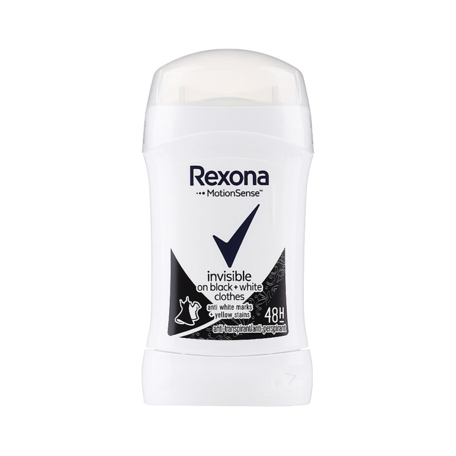 مام صابونی مدل invisible black and white حجم 40 میل رکسونا | Rexona
