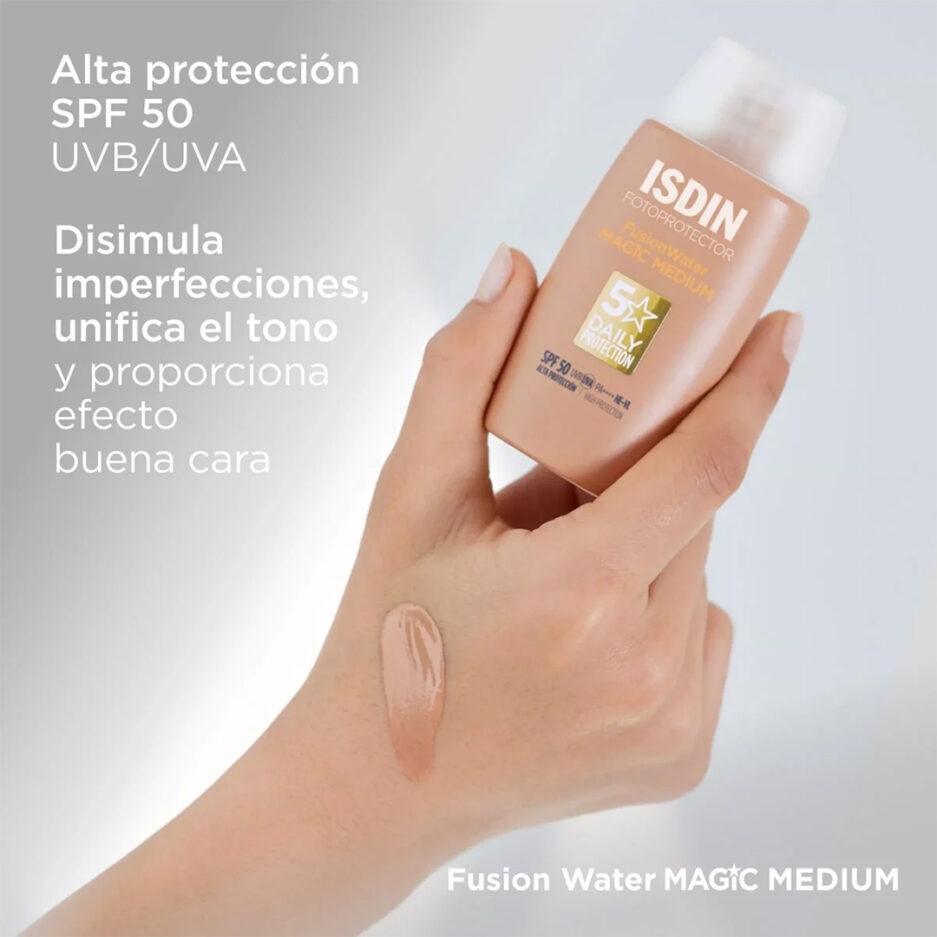ضد آفتاب فیوژن واتر مجیک رنگی SPF50 Medium  ایزدین | ISDIN - Image 5