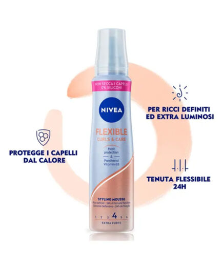 موس حالت دهنده مو مناسب موهای فر  flexible curls & care حجم 150 میل نیوا | Nivea