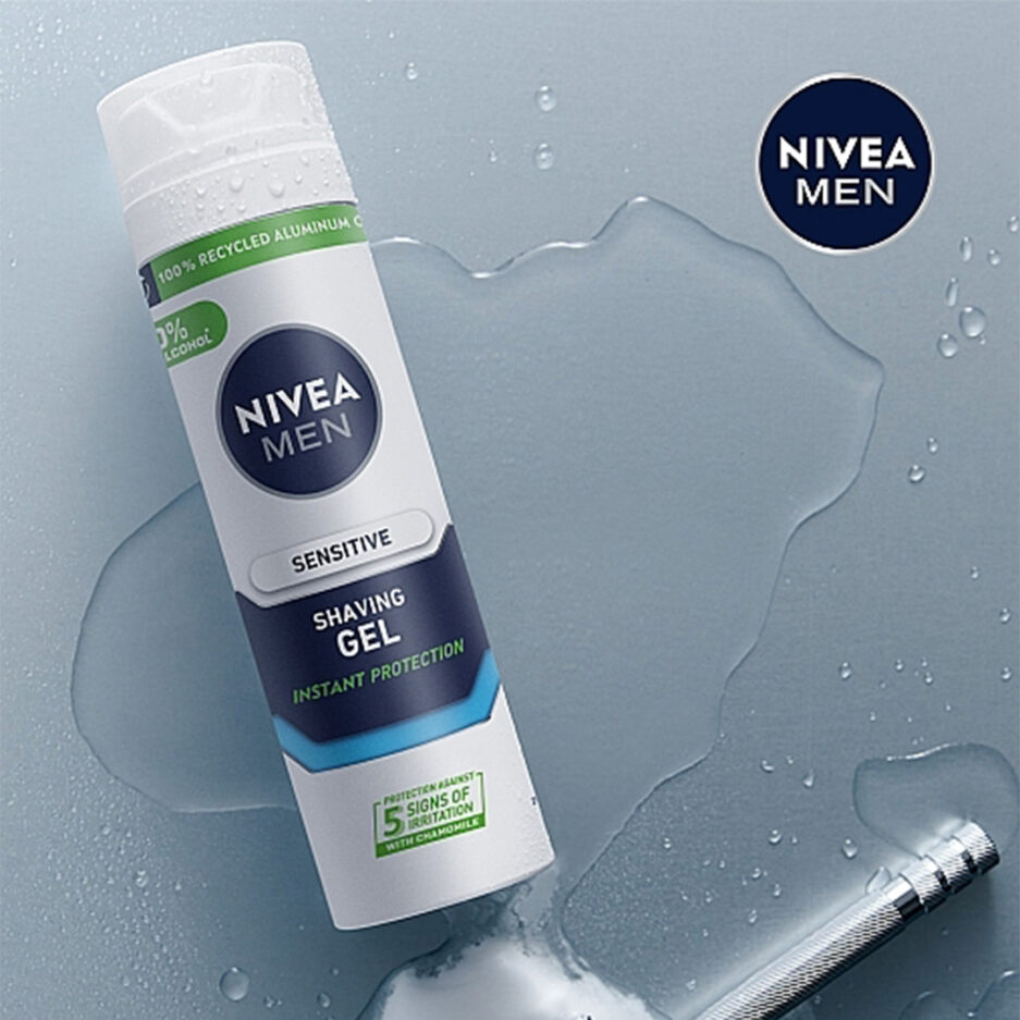 ژل اصلاح مردانه پوست حساس Sensitive حجم 200 میل نیوا | Nivea - Image 3
