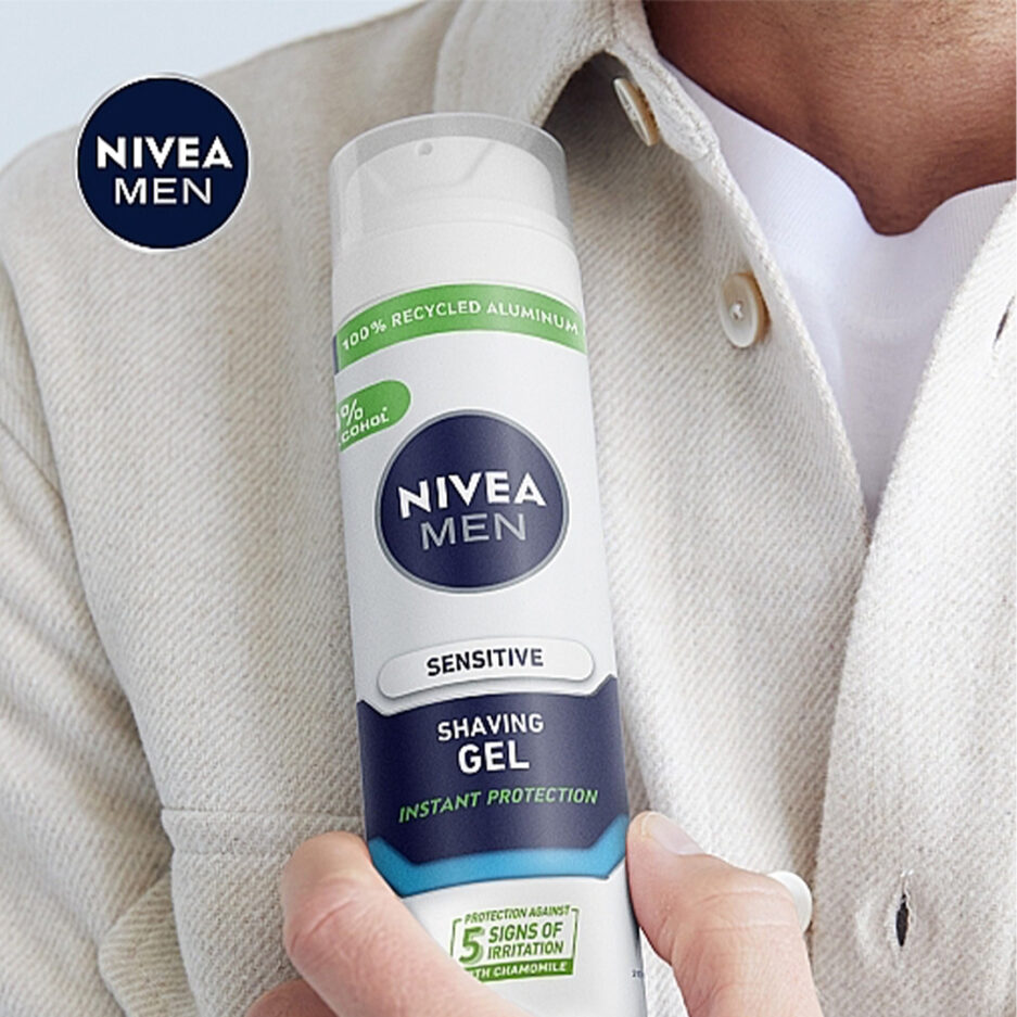 ژل اصلاح مردانه پوست حساس Sensitive حجم 200 میل نیوا | Nivea - Image 6
