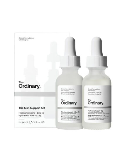 ست سرم د اسکین ساپورت حاوی سرم نیاسینامید 10% + زینک 1% و سرم هیالورونیک اسید 2% + B5 اوردینری | Ordinary