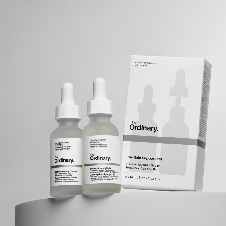ست سرم د اسکین ساپورت حاوی سرم نیاسینامید 10% + زینک 1% و سرم هیالورونیک اسید 2% + B5 اوردینری | Ordinary - Image 2