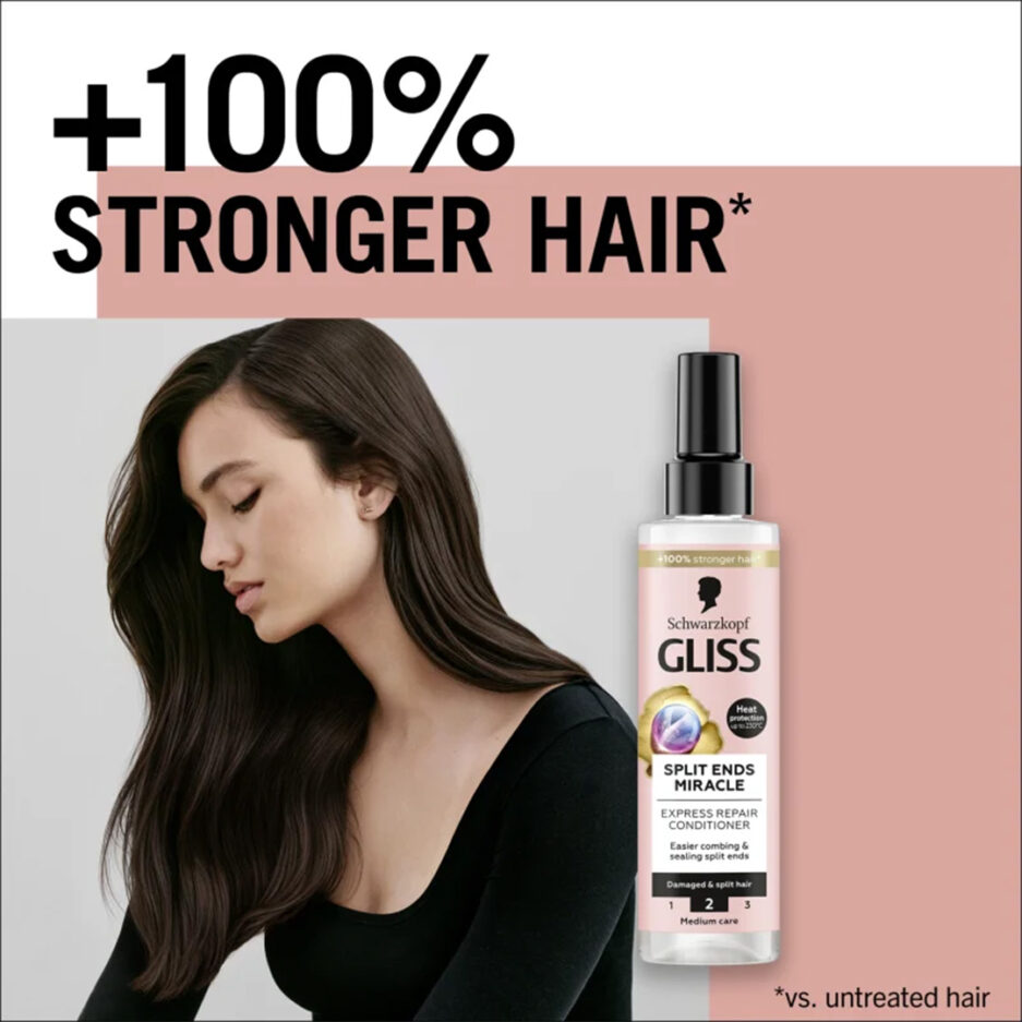 اسپري دوفاز ضد موخوره split hair miracle حجم 200 میل گليس | Gliss - Image 5