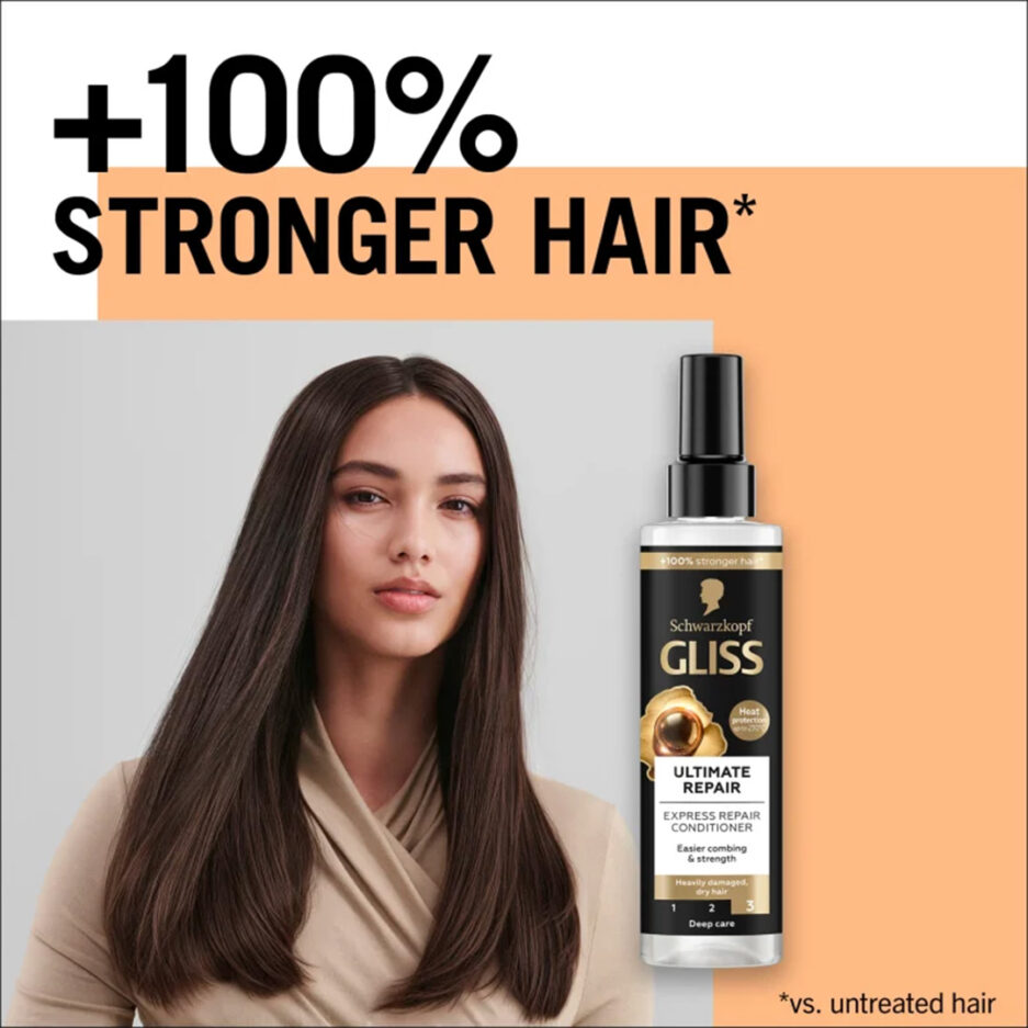اسپری دو فاز مدل Ultimate Repair مناسب موهای خشک و آسیب دیده حجم 200میل گلیس | Gliss - Image 6
