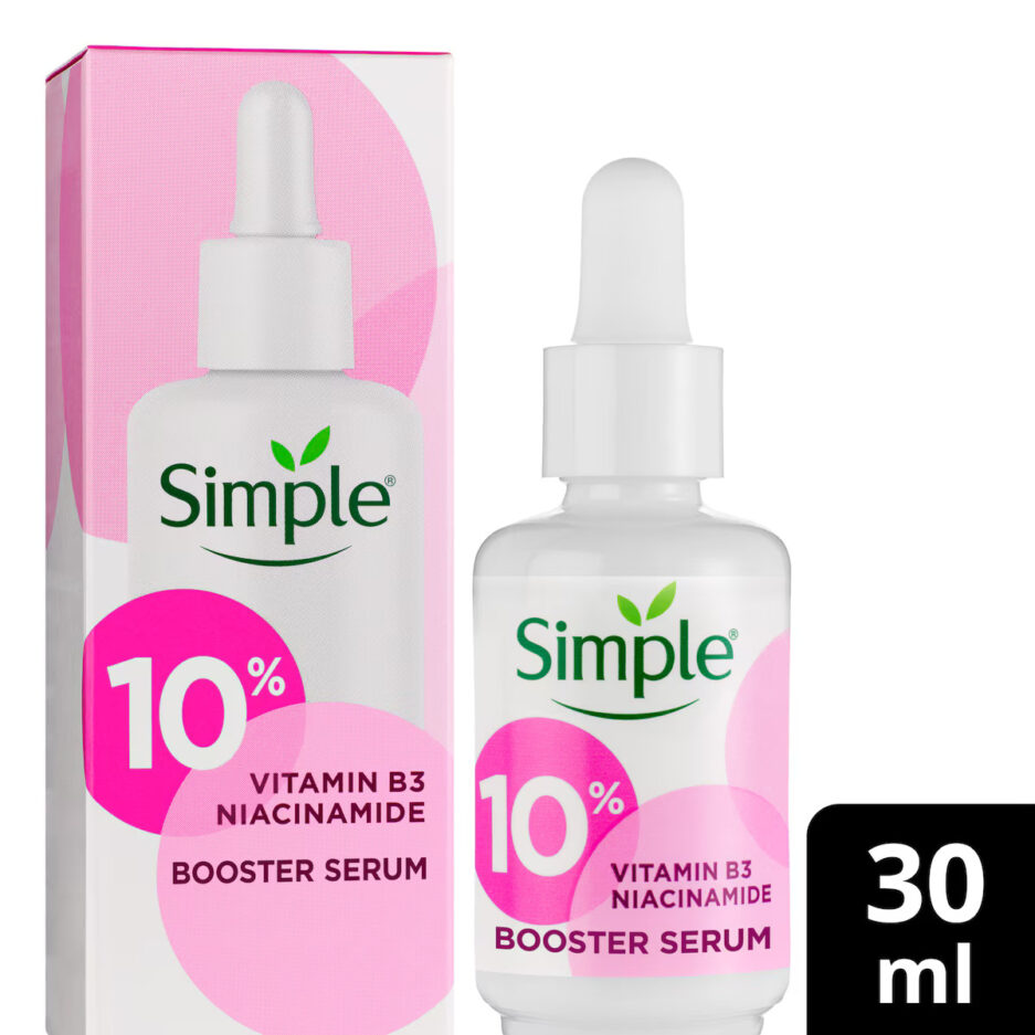 سرم آبرسان و تقویت کننده حاوی 10% نیاسینامید و ویتامین B3 حجم 30 میل سیمپل | Simple - Image 3