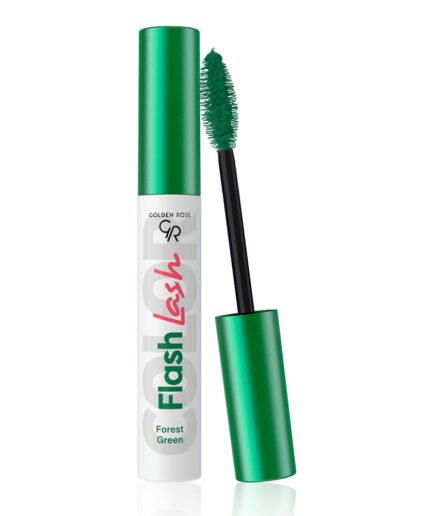 ریمل رنگی مدل flash lash گلدن رز | Golden rose - 02 Forest Green