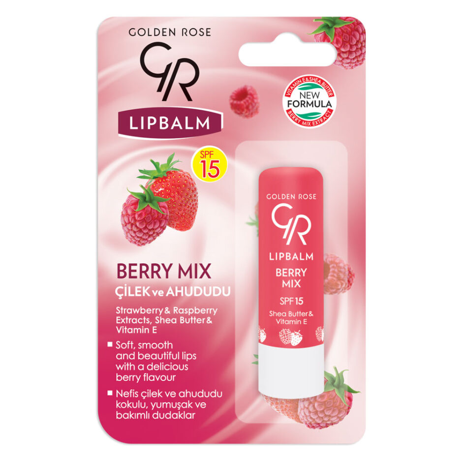 بالم لب حاوی SPF15 مدل ميكس بري گلدن رز | Golden rose