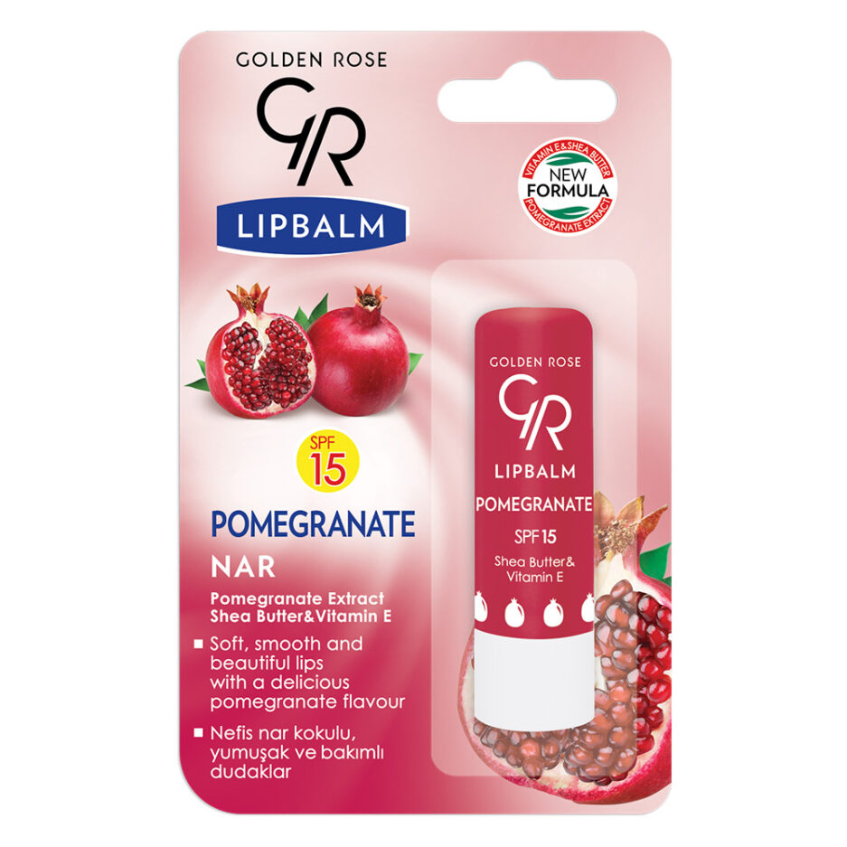 بالم لب عصاره انار حاوی SPF15 گلدن رز | Golden rose