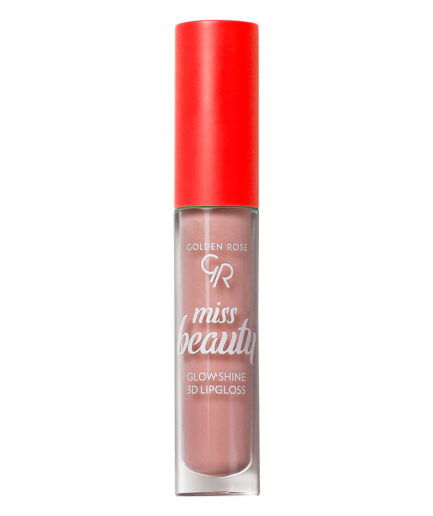 برق لب 3D میس بیوتی مدل Glow Shine گلدن رز | Golden rose - 01 Nude Chic