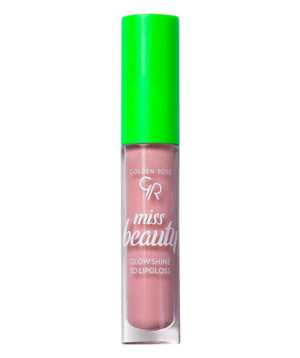 برق لب 3D میس بیوتی مدل Glow Shine گلدن رز | Golden rose - 02 Baby Pink