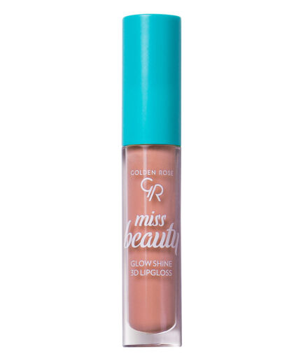 برق لب 3D میس بیوتی مدل Glow Shine گلدن رز | Golden rose - 03 Soft Peach