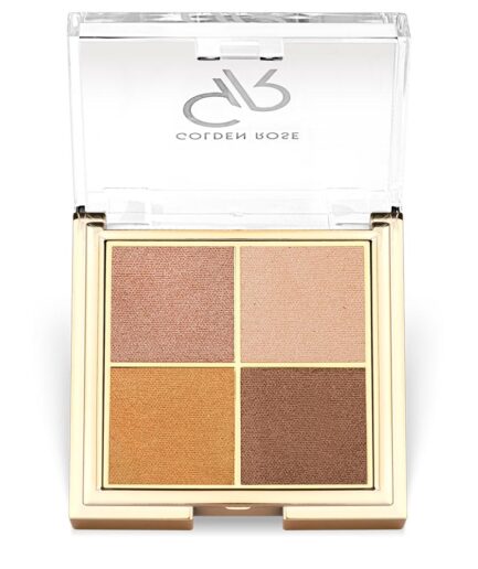 پالت سایه چشم 4 رنگ مدل Quattro گلدن رز | Golden rose - 07 Bronze Vision