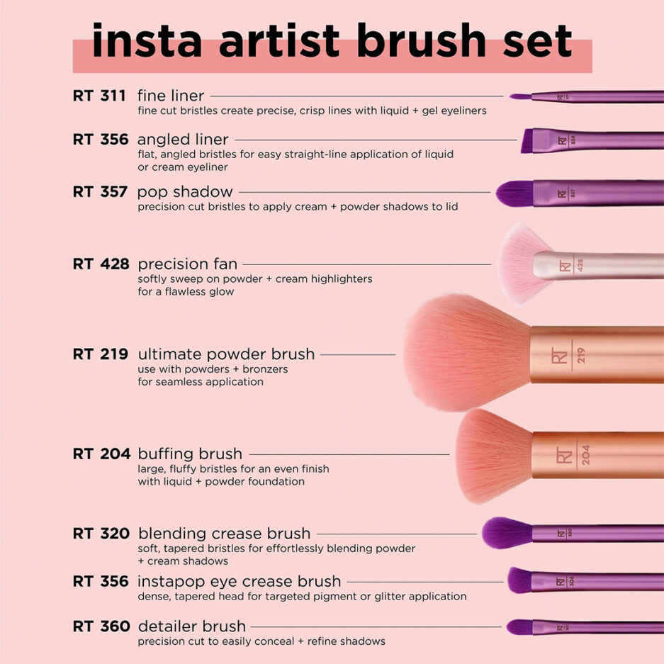 ست براش 9 تایی مدل Insta Artist Brush Set ریل تکنیک |  Real Techniques - Image 3