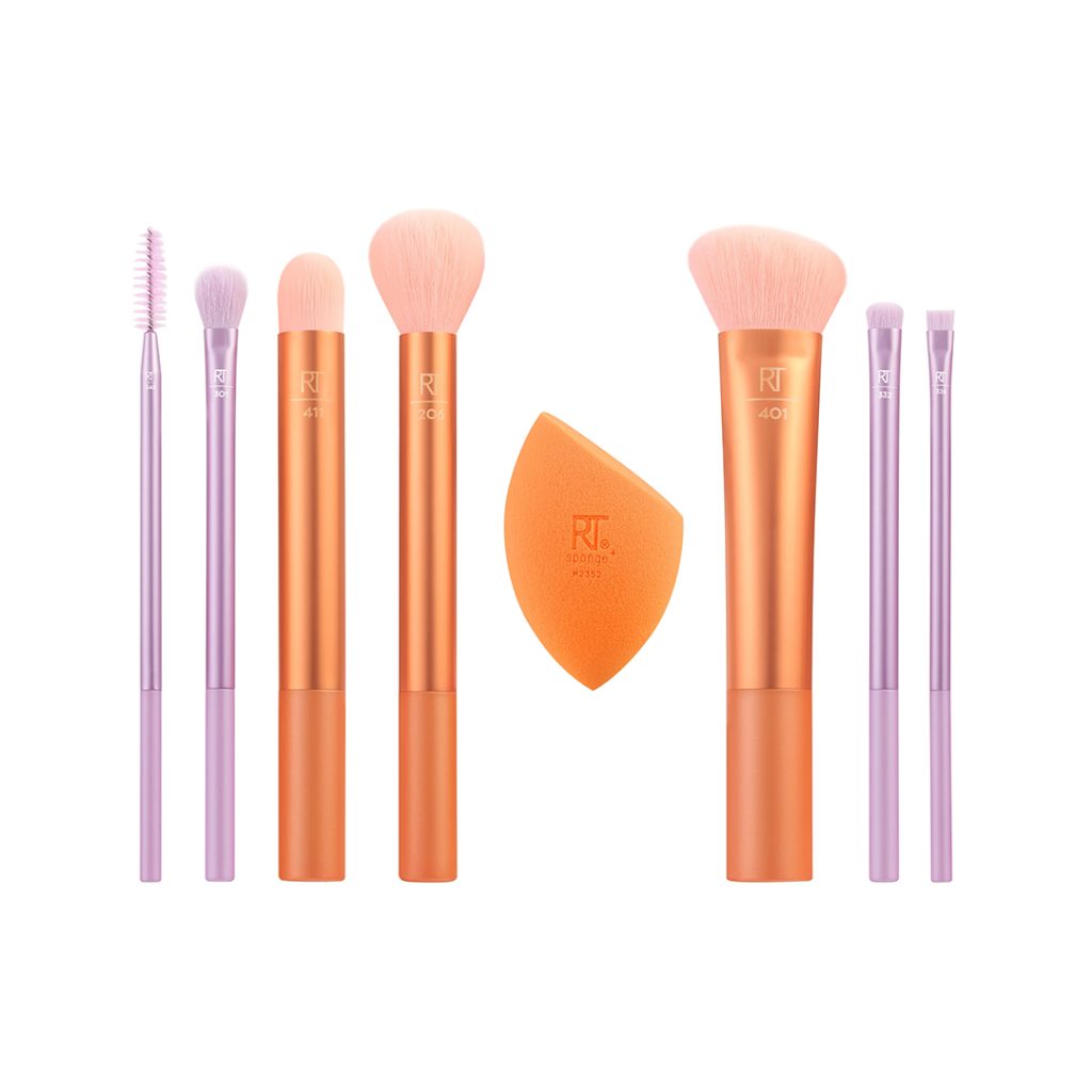 ست براش 8 تیکه همراه با پد مدل LEVEL UP BRUSH ریل تکنیک | Real Techniques
