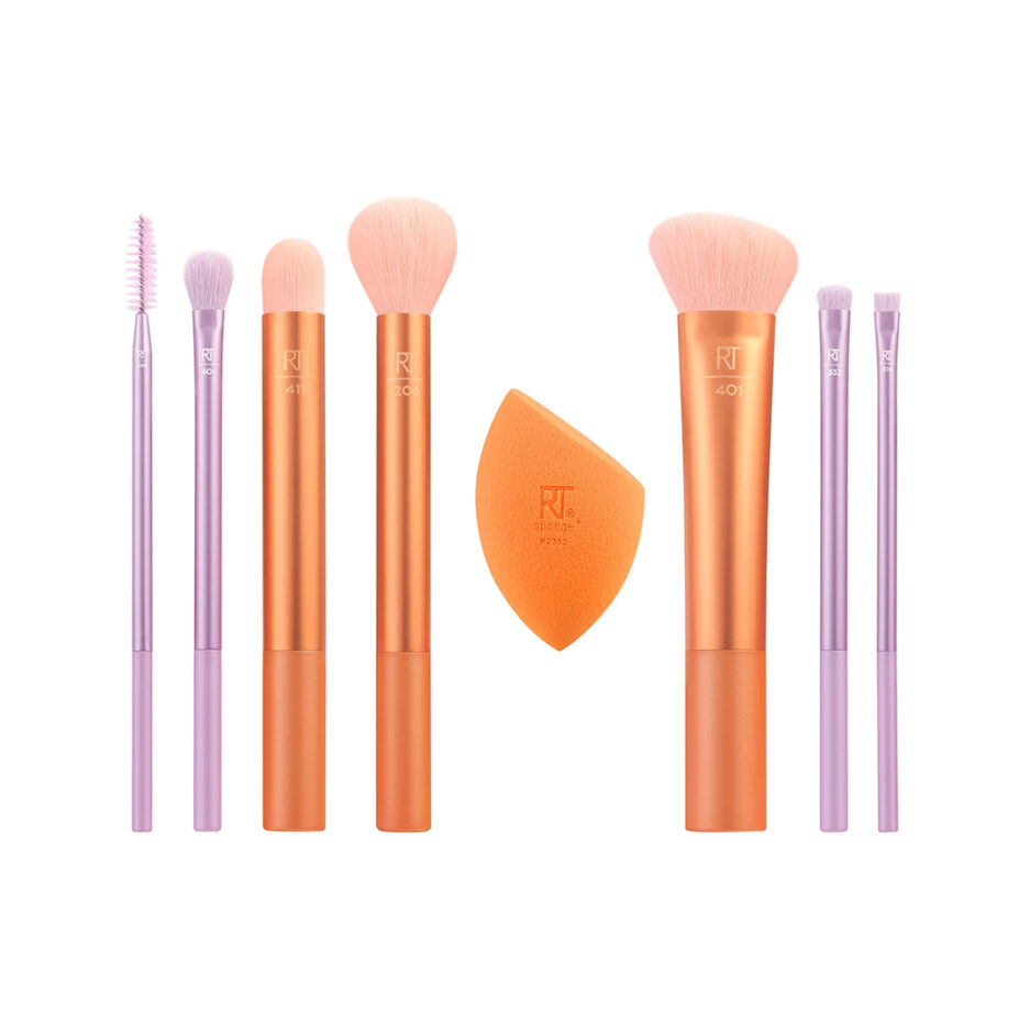 ست براش 8 تیکه همراه با پد مدل LEVEL UP BRUSH ریل تکنیک |  Real Techniques