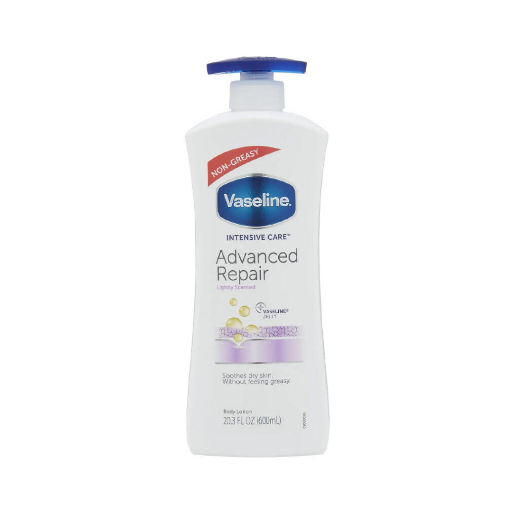 لوسیون بدن پمپی ترمیم کننده مدل Advanced Repair حجم 600 میل وازلین | Vaseline