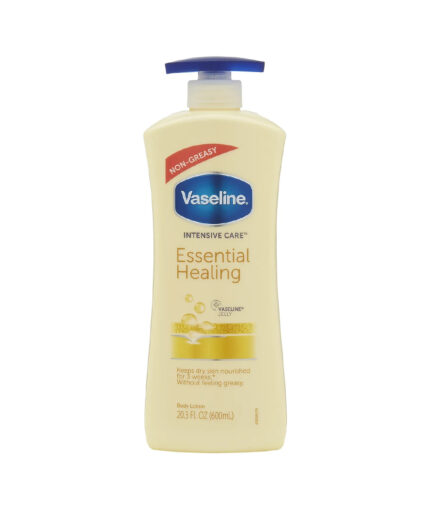 لوسیون بدن پمپی حاوی جو دوسر مدل Essential Healing حجم600 میل وازلین | Vaseline