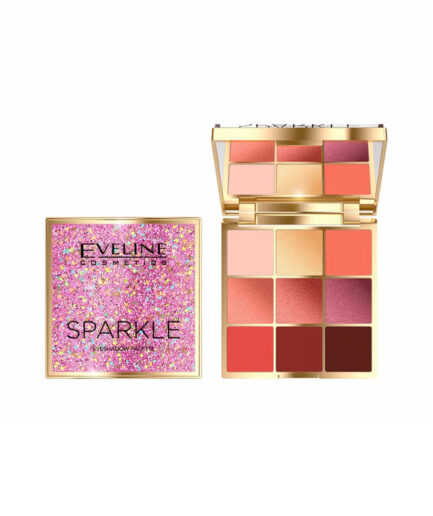پالت سایه چشم 9 رنگ مدل sparkle اولاین | Eveline