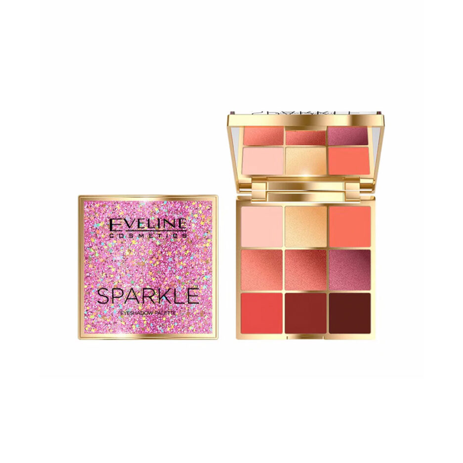 پالت سایه چشم 9 رنگ مدل sparkle اولاین | Eveline