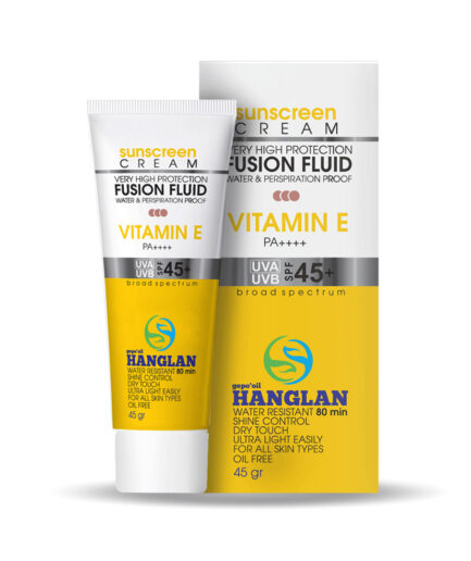 ضدآفتاب فیوژن فلویید رنگی Gold-Beige حجم 45 گرم هانگلن | Hanglan