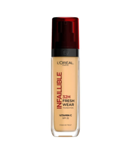 کرم پودر اینفالیبل 32 ساعته حاوی SPF25 مدل Freshwear حجم 30 میل لورال | Loreal - 140 cool rose