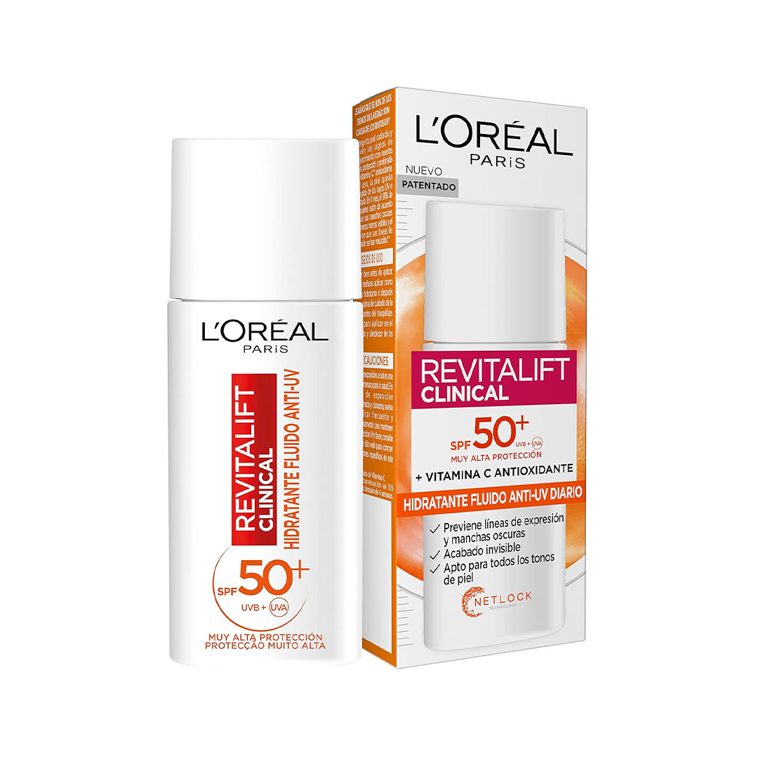 کرم ضدآفتاب SPF50 حاوی ویتامین C مدل Revitalift Clinical Anti-UV حجم 50 میل لورال | Loreal - Image 2