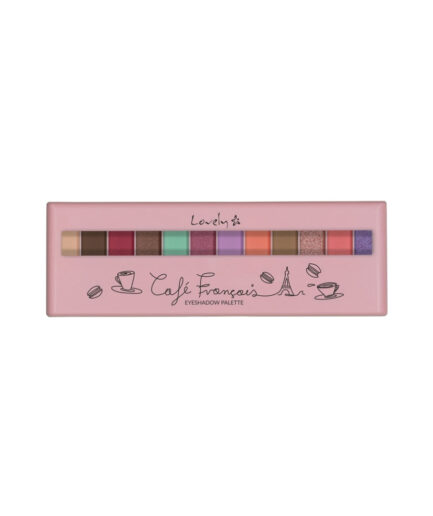 پالت سایه چشم 12 رنگ مدل Cafe Francais لاولی | Lovely