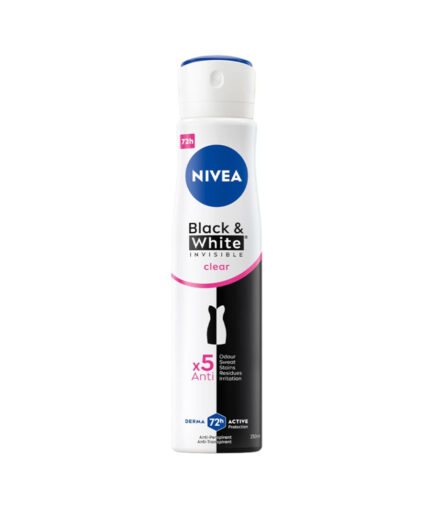 دئودورانت ضد تعریق زنانه Black & White Invisible حجم 250 میل نیوآ | Nivea