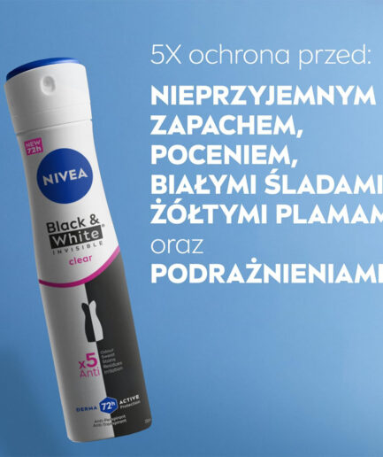 دئودورانت ضد تعریق زنانه Black & White Invisible حجم 250 میل نیوآ | Nivea