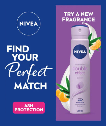 دئودورانت ضد تعریق زنانه دابل افکت ۲۵۰ میل نیوآ | Nivea