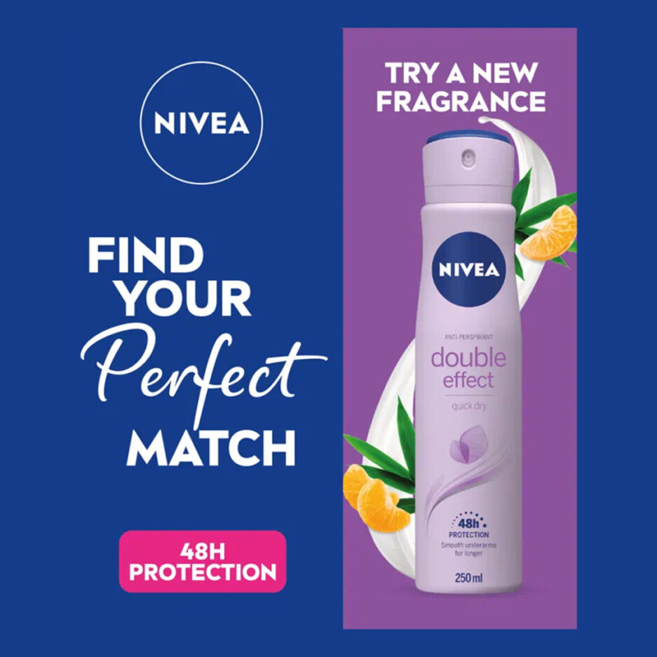 دئودورانت ضد تعریق زنانه دابل افکت ۲۵۰ میل نیوآ | Nivea - Image 2