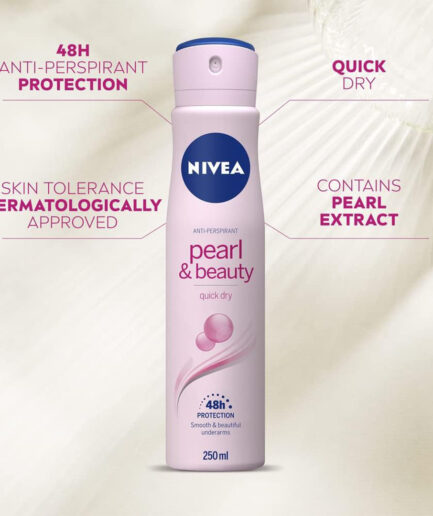 دئودورانت ضد تعریق زنانه Pearl & Beauty حجم ۲۵۰ میل نیوآ | Nivea