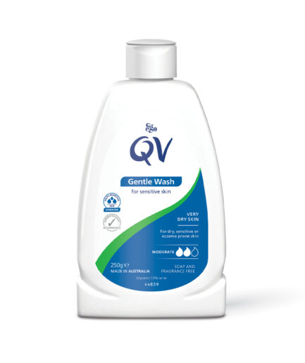 شوینده صورت مناسب پوست های حساس و خشک مدل Gentle Wash حجم 250 گرم کیو وی | Qv