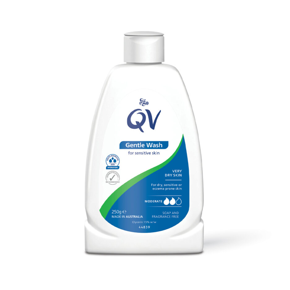 شوینده صورت مناسب پوست های حساس و خشک مدل Gentle Wash حجم 250 گرم کیو وی | Qv