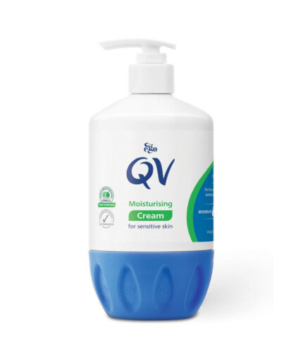 کرم مرطوب کننده 24 ساعته صورت و بدن مناسب پوست های حساس حجم 500 میل کیووی | Qv