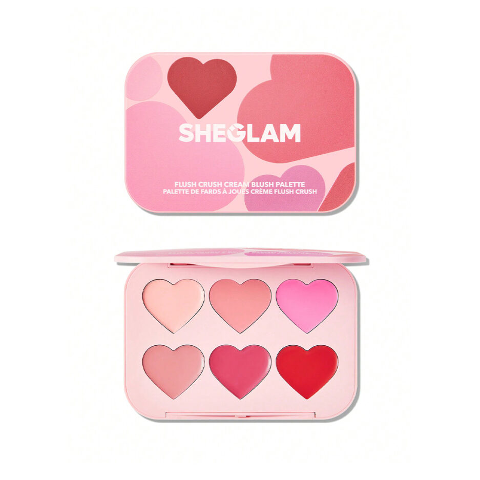 پالت رژگونه کرمی 6 رنگ مدل Flush Crush سری  Blushing Bouquet رنگ شیگلم | Sheglam