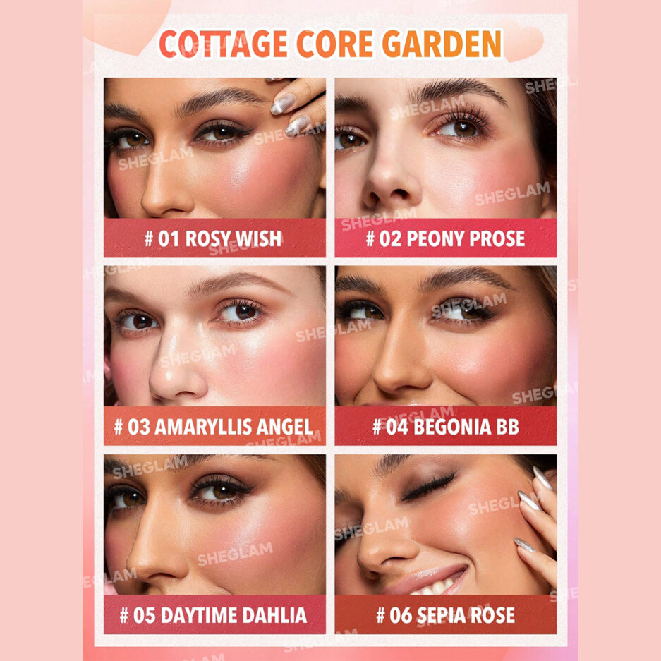 پالت رژگونه 6 عددی مدل Flora Flush سری Cottage Core Garden شیگلم | Sheglam - Image 4