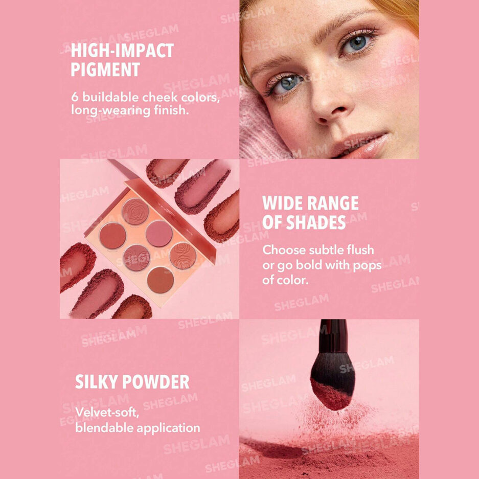 پالت رژگونه 6 رنگ مدل Floral Flush شیگلم | Sheglam - Image 5